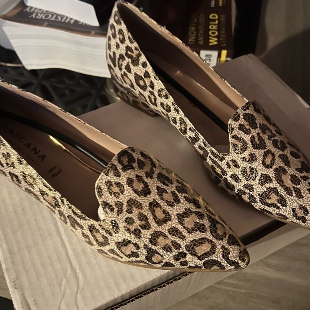 Macys Fascana leopard print flats